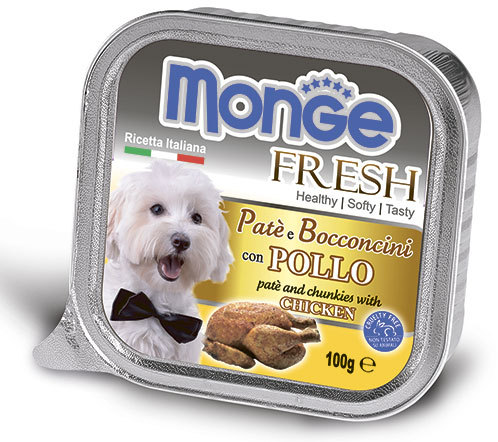 Monge Fresh паштет курица консервы для собак 100г